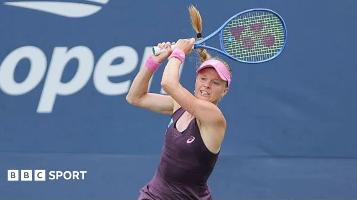 Female tennis player hitting a backhand stroke