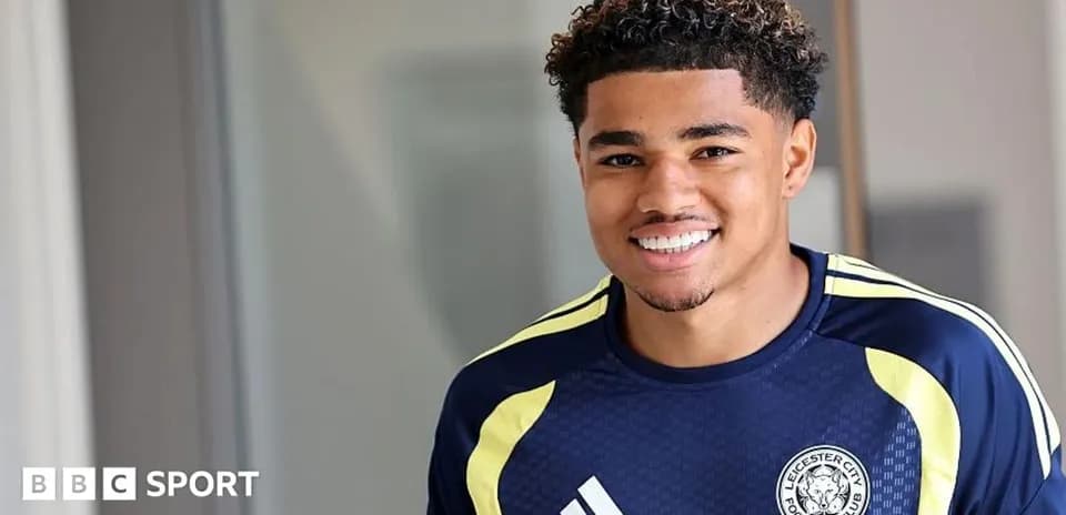 Leicester City player smiling in training kit