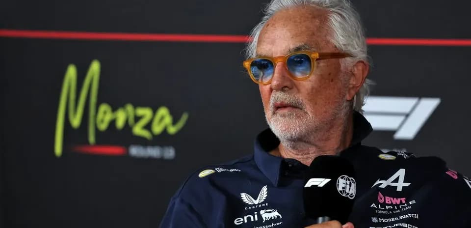 Team principal speaking during Monza press conference