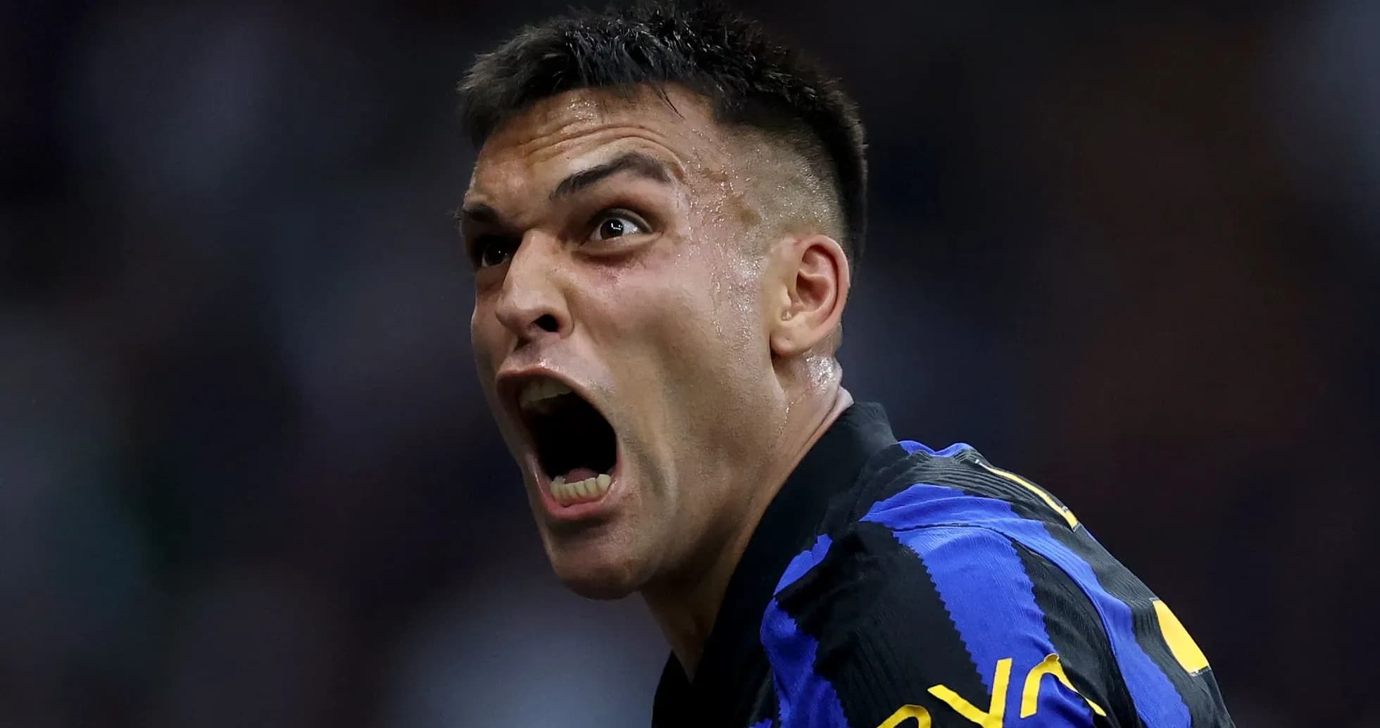 Player celebrating passionately after scoring a goal