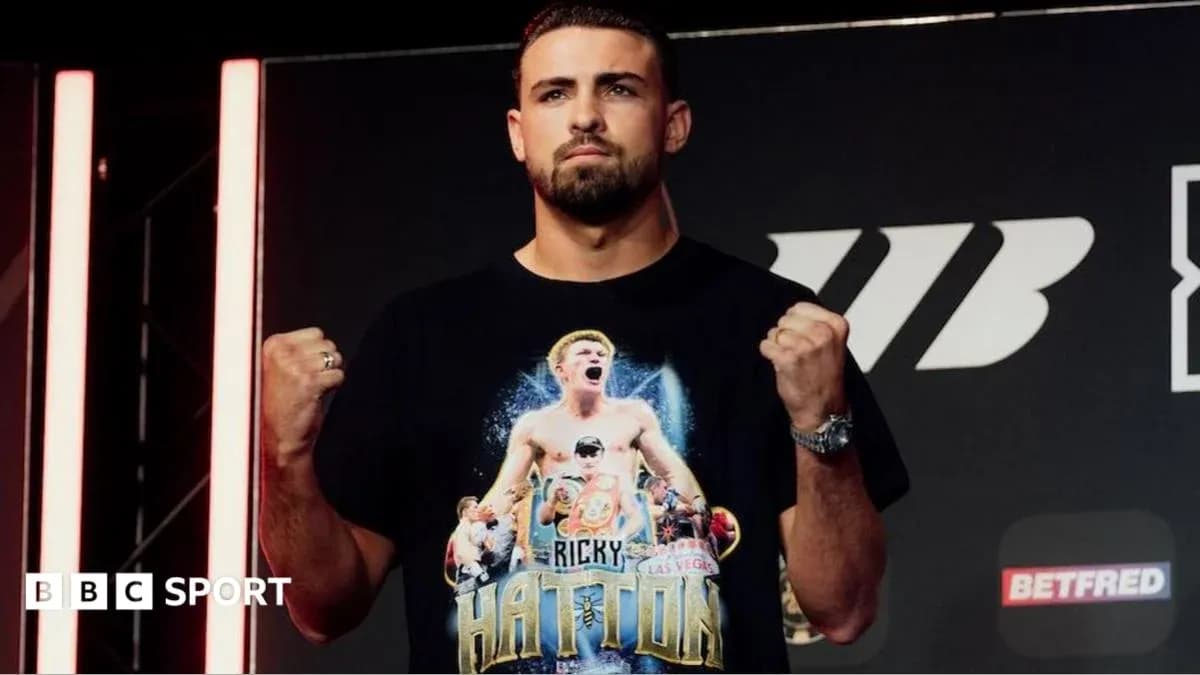 Boxer posing confidently at press conference event