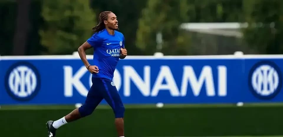Player running during training session on field