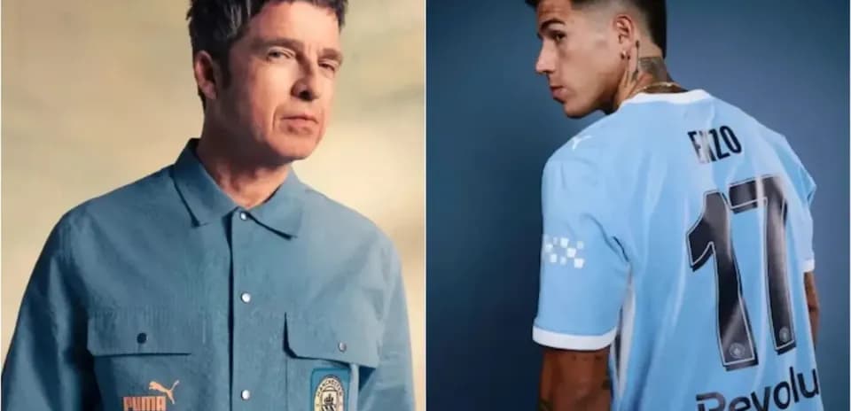 Two men: one in a Puma shirt, one in a jersey