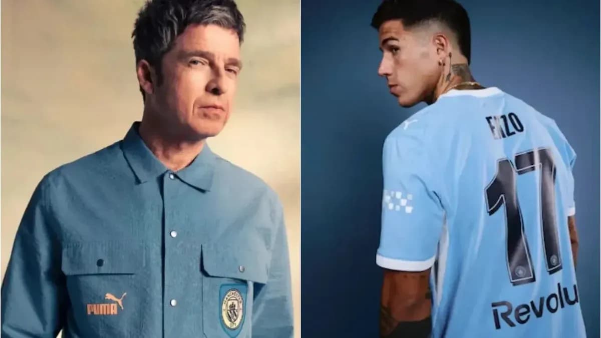 Two men: one in a Puma shirt, one in a jersey