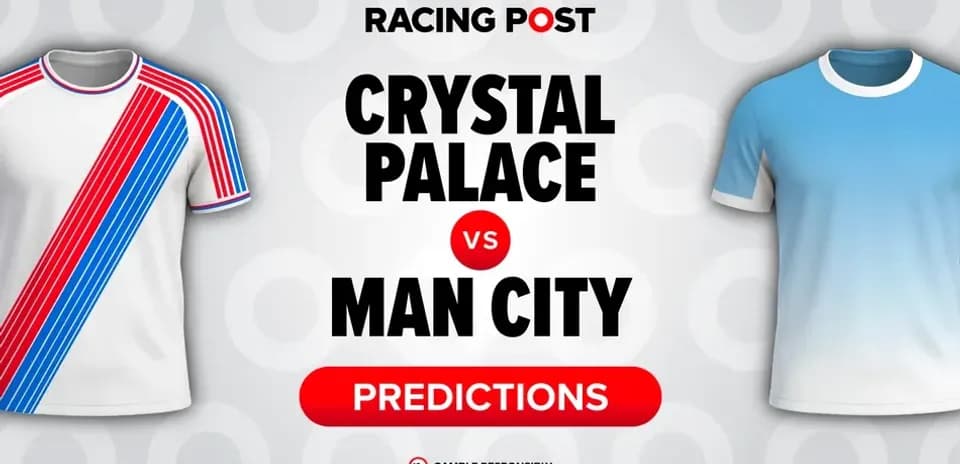 Crystal Palace and Man City match prediction graphic
