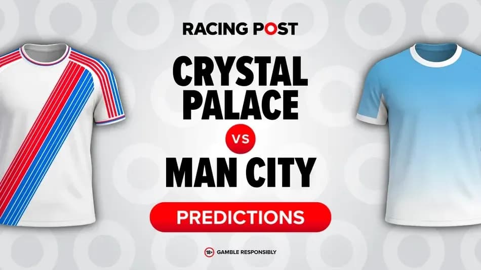 Crystal Palace and Man City match prediction graphic