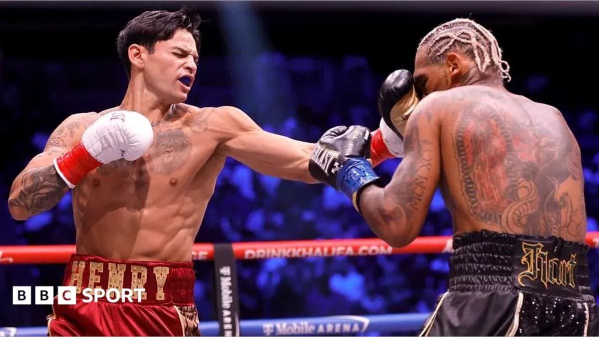 Boxers exchanging punches in the ring