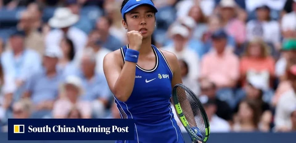 Tennis player celebrating during match at stadium