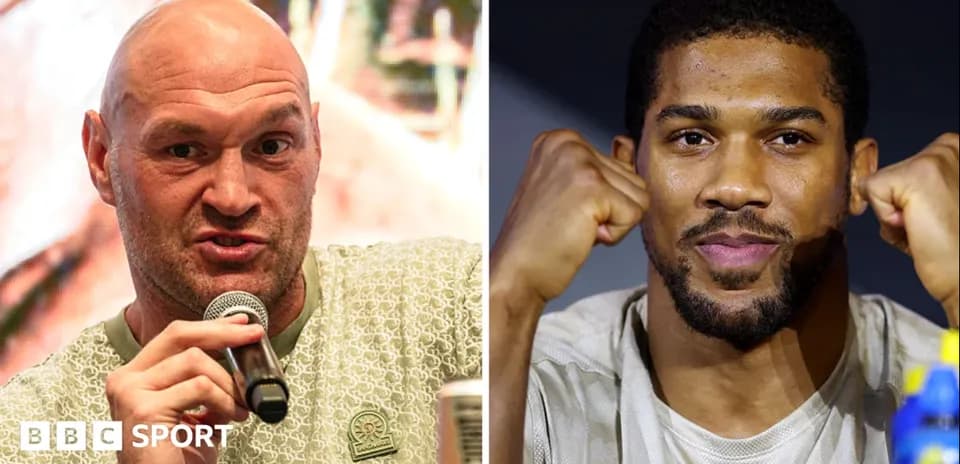 Tyson Fury and Anthony Joshua at press conference