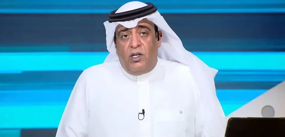 Presenter speaking during a sports news broadcast