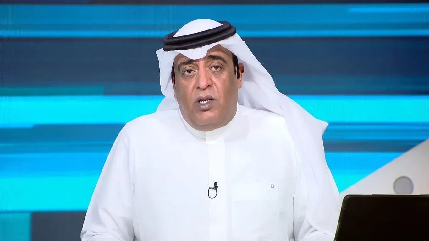 Presenter speaking during a sports news broadcast