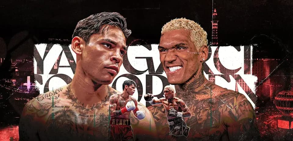 Boxers Yair Rodriguez and Garcia facing off in graphic