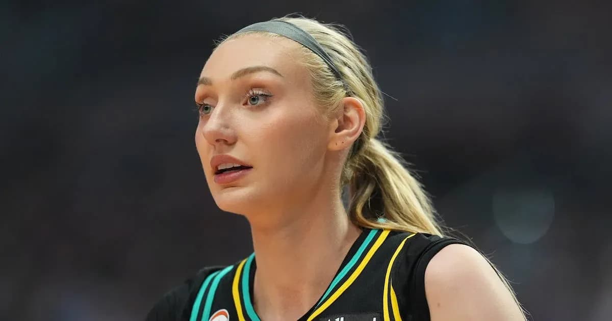 Basketball player focused during game action