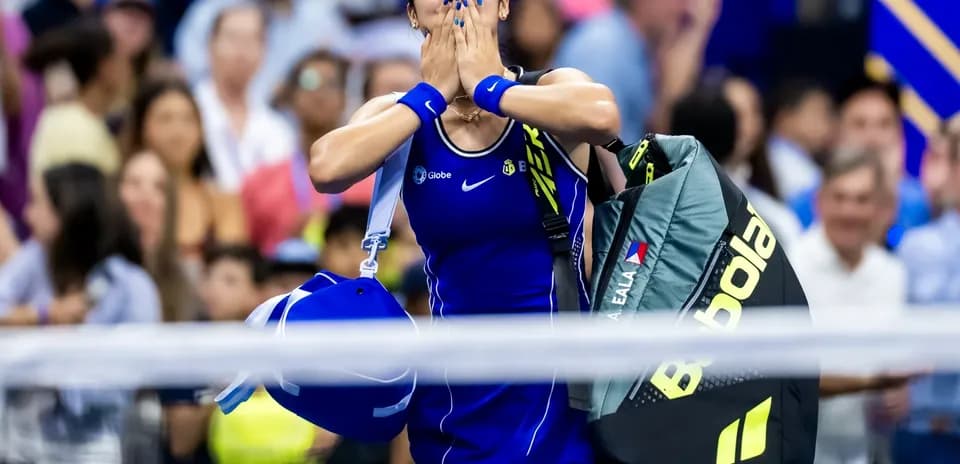 Player celebrating after winning a match at tournament