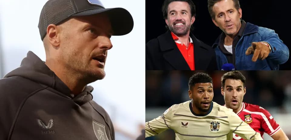 Collage of football manager and celebrities with players