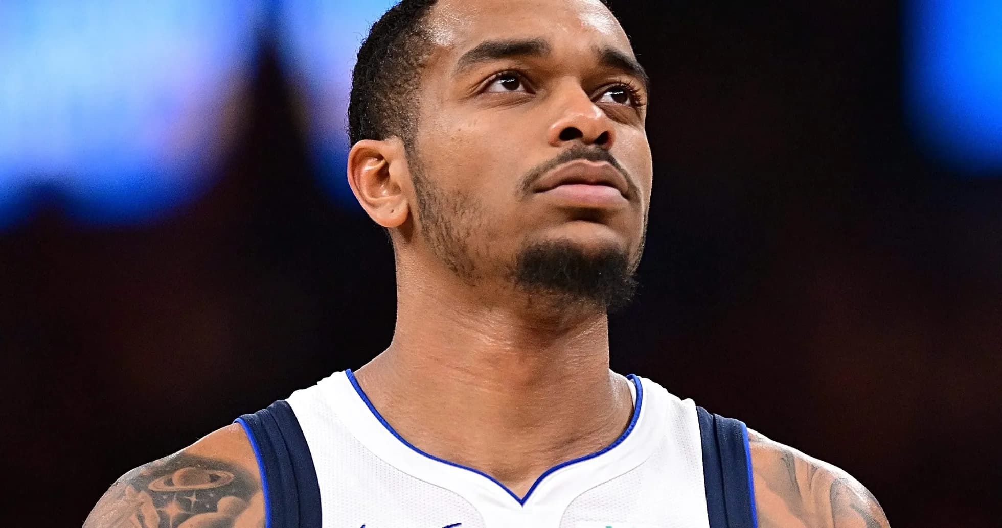 Player in Dallas Mavericks jersey during game