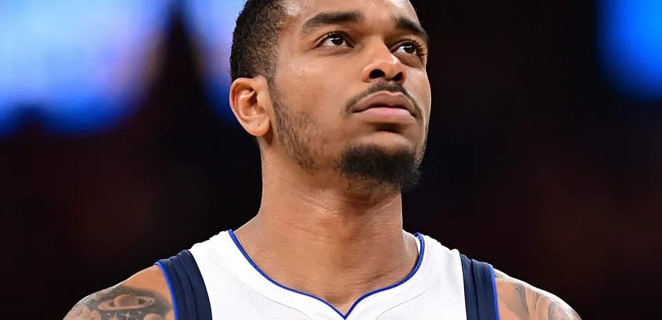 Player in Dallas Mavericks jersey during game