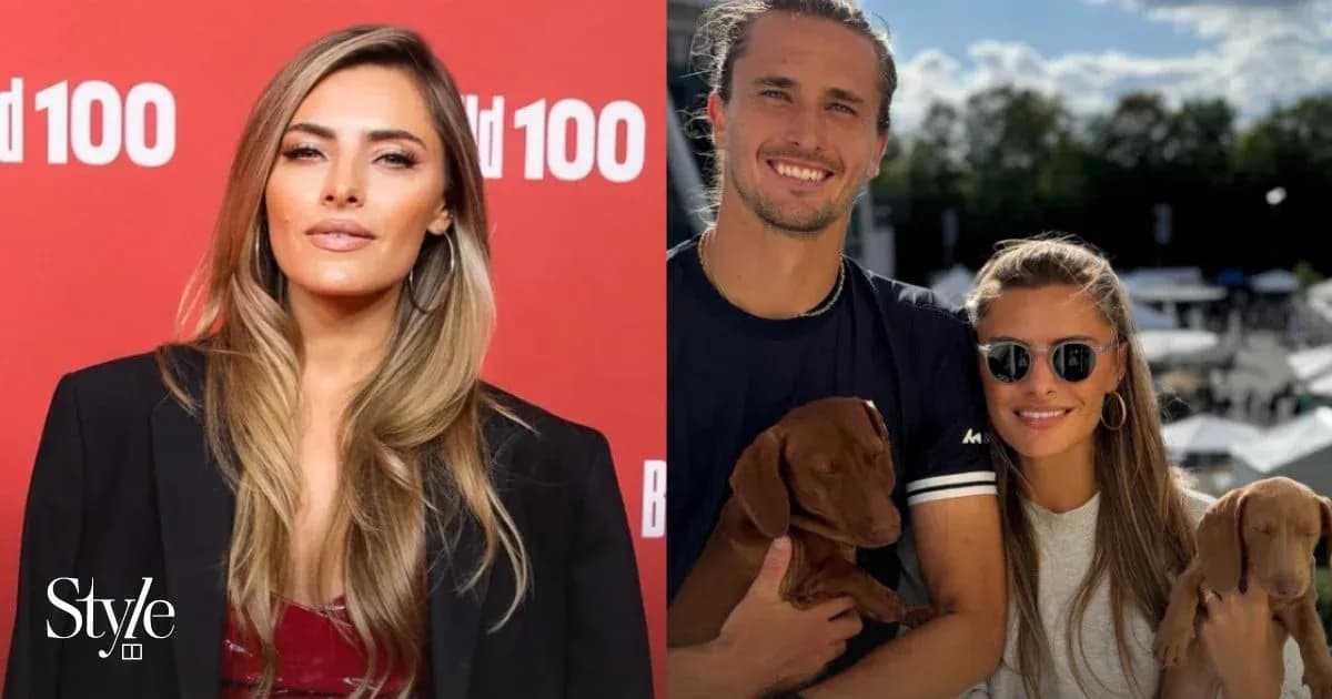 Woman at event and couple holding puppies outdoors