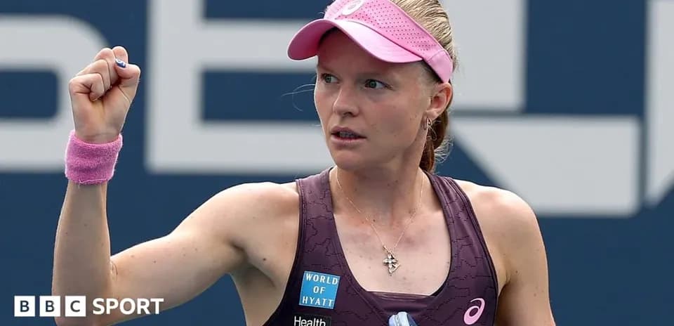 Tennis player celebrating during a match
