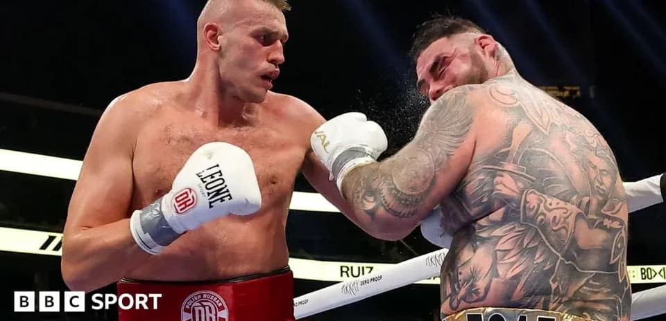 Two boxers exchanging punches in the ring