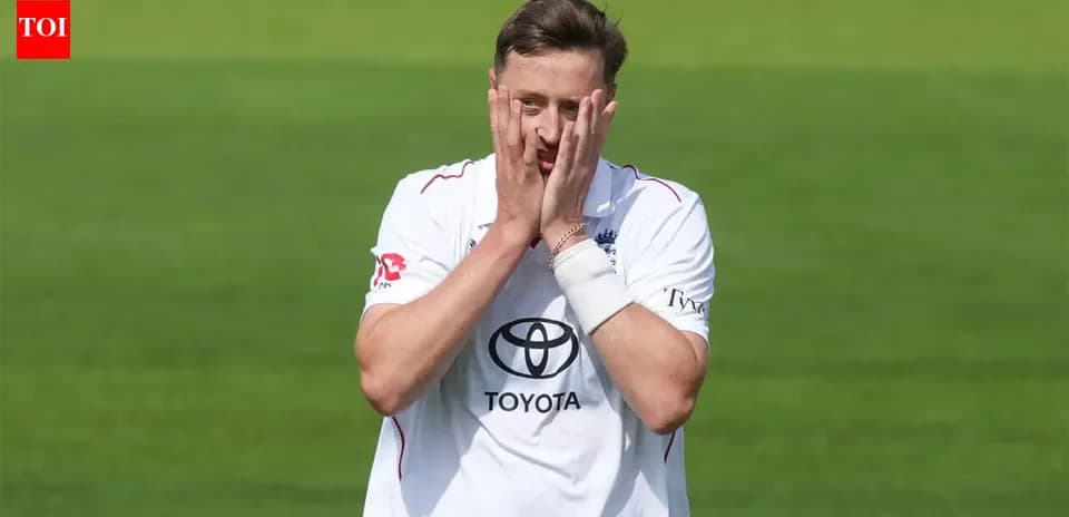 Cricketer expressing frustration during match play