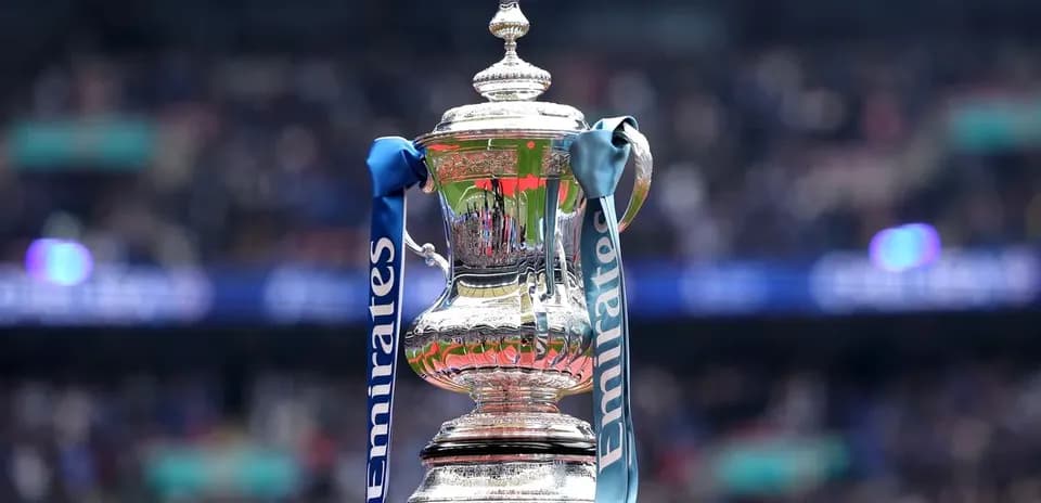 Emirates FA Cup trophy displayed at venue