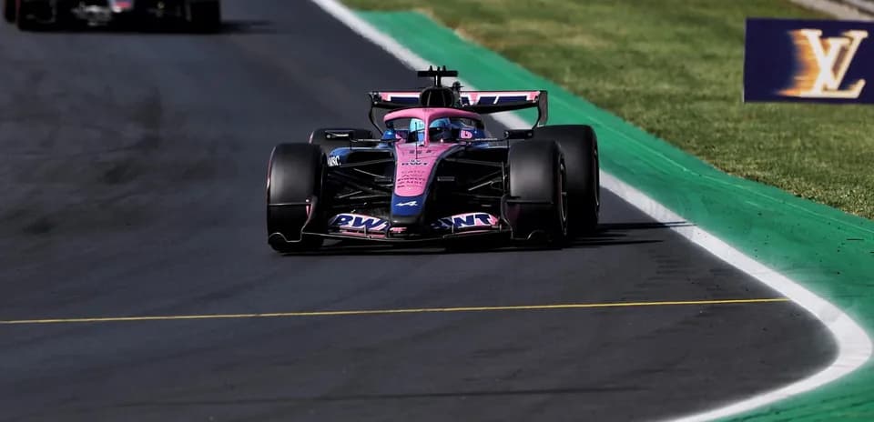 Racing car on track during Formula 1 event