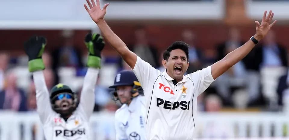Bowler appealing for a wicket during cricket match