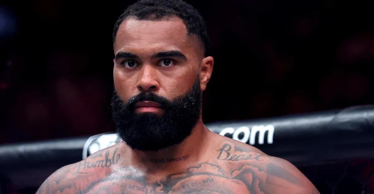 Fighter with tattoos preparing for match