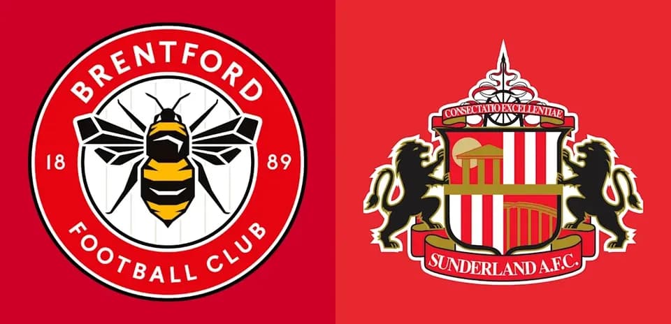 Logos of Brentford FC and Sunderland AFC