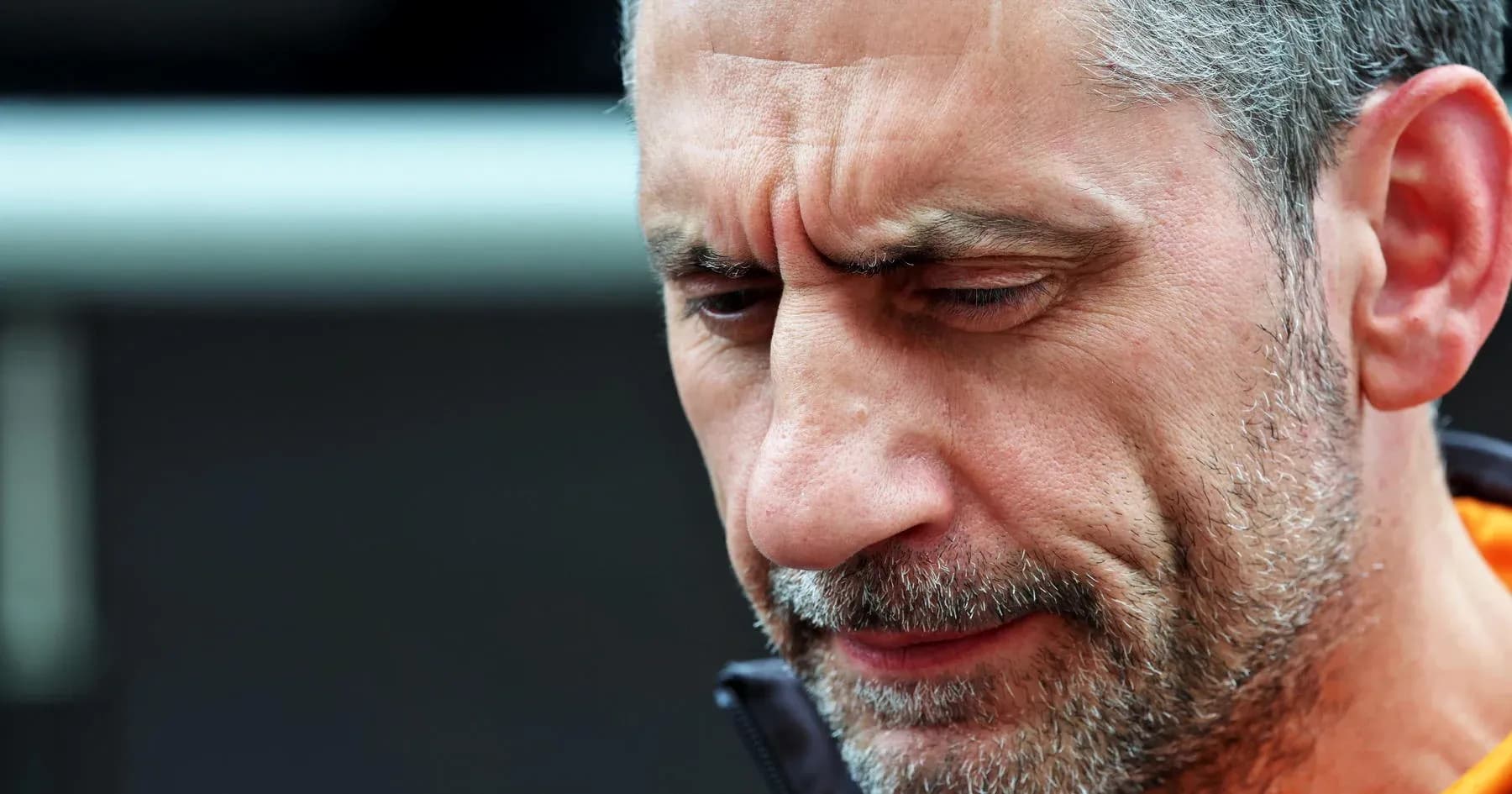 Close-up of a man with a serious expression