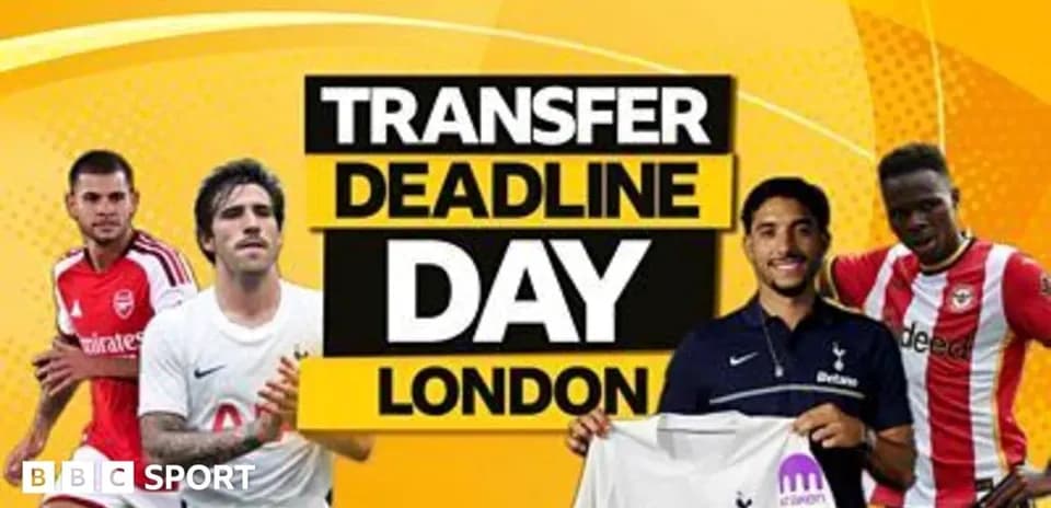 Players and 'Transfer Deadline Day' graphic design