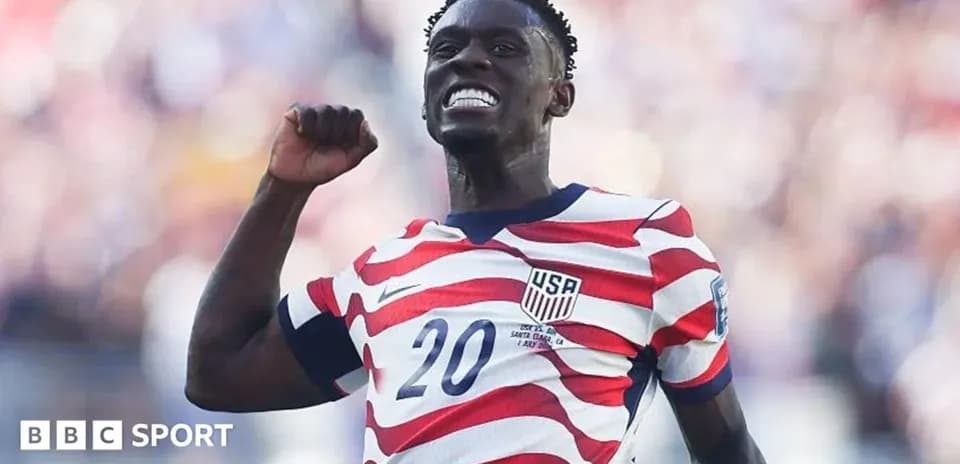 Player celebrating after scoring for USA team