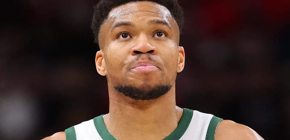 Player looking up during basketball game