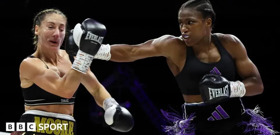 Boxers exchanging punches during a boxing match