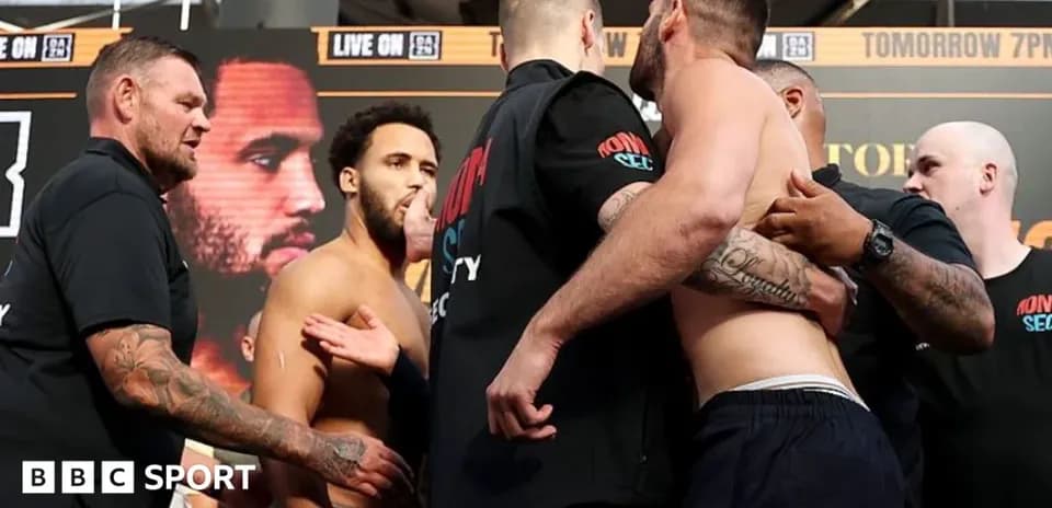Boxers facing off at weigh-in event