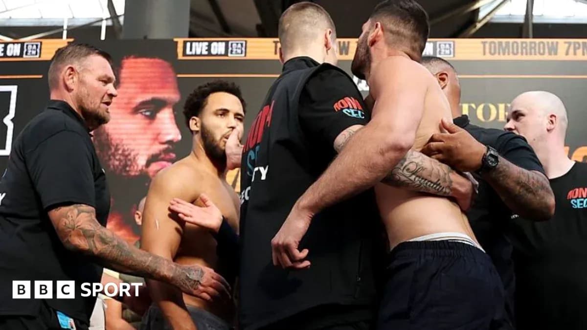 Boxers facing off at weigh-in event