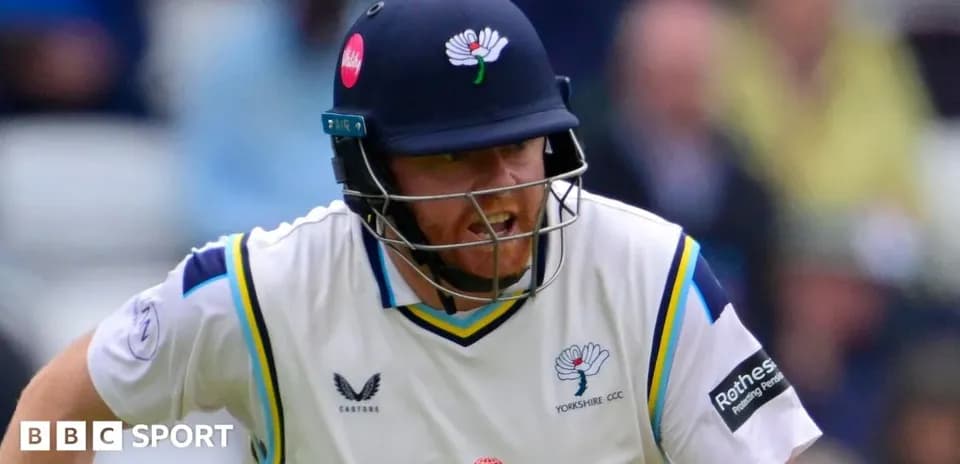 Yorkshire CCC player batting during cricket match