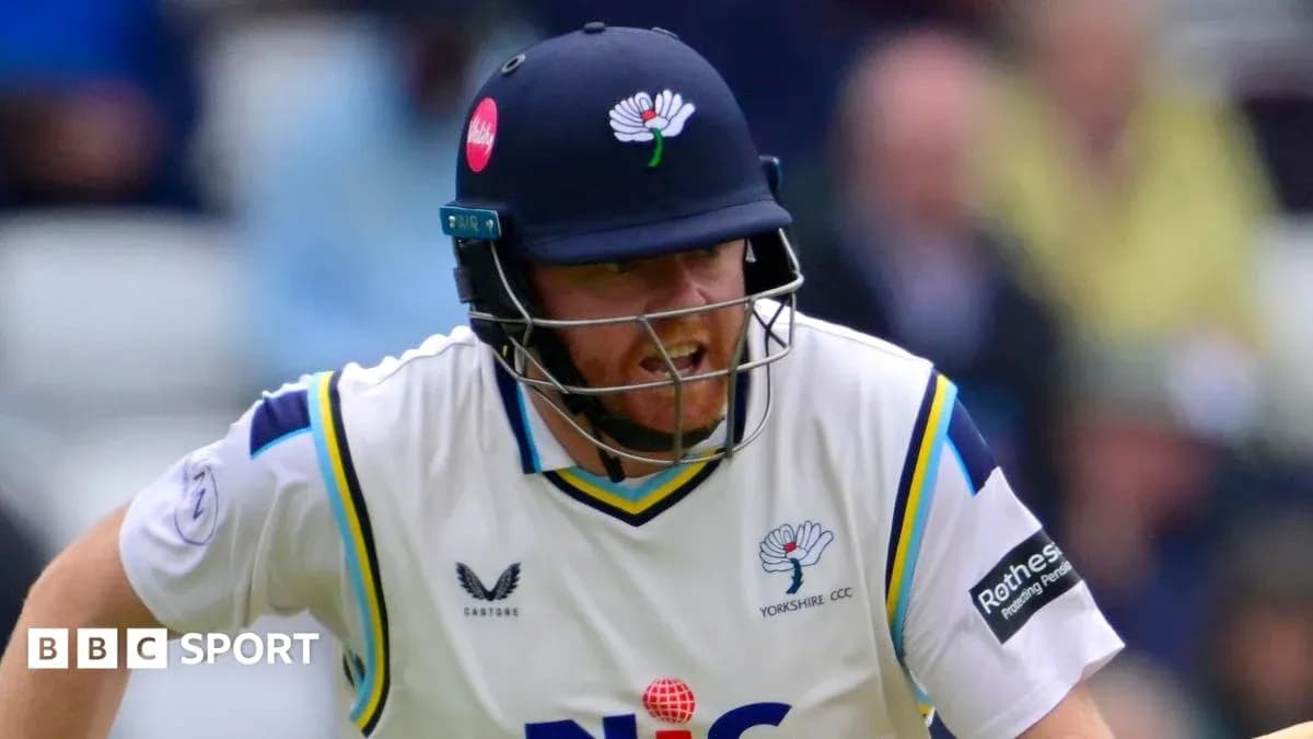Yorkshire CCC player batting during cricket match