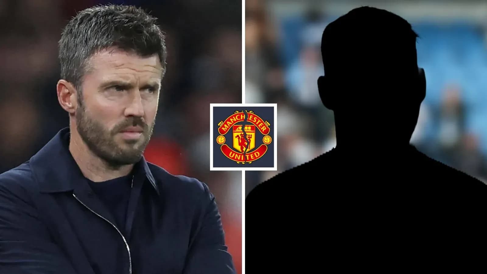 Coach and silhouette of player with Manchester United logo