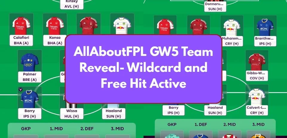 Fantasy Premier League team lineup for Gameweek 5