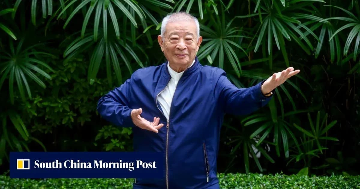 Person performing a pose in front of greenery