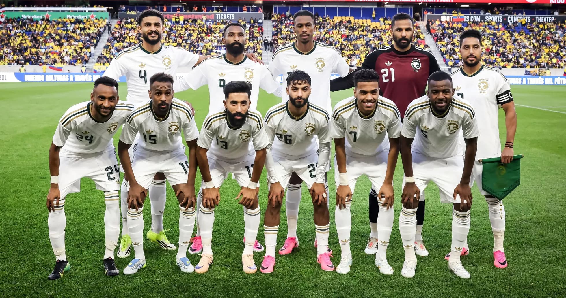 Saudi Arabian national team posing for team photo