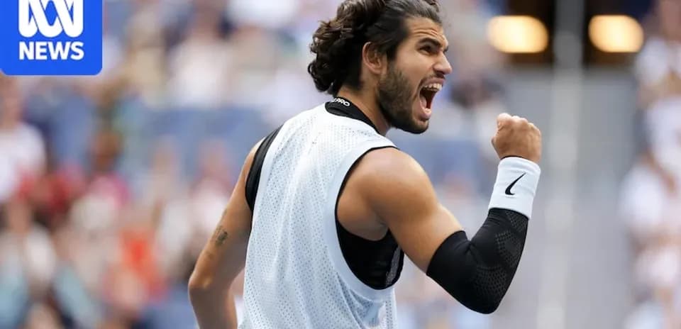 Player celebrating during a tennis match