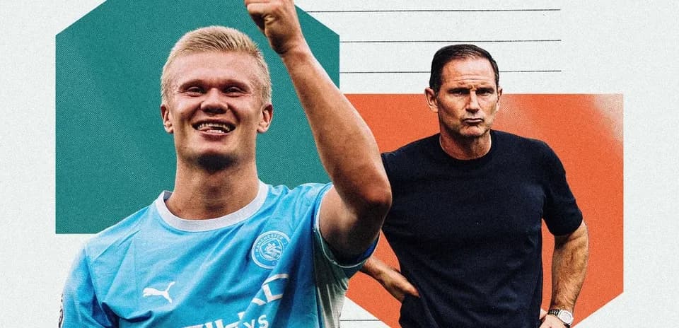 Player celebrating alongside coach during a match