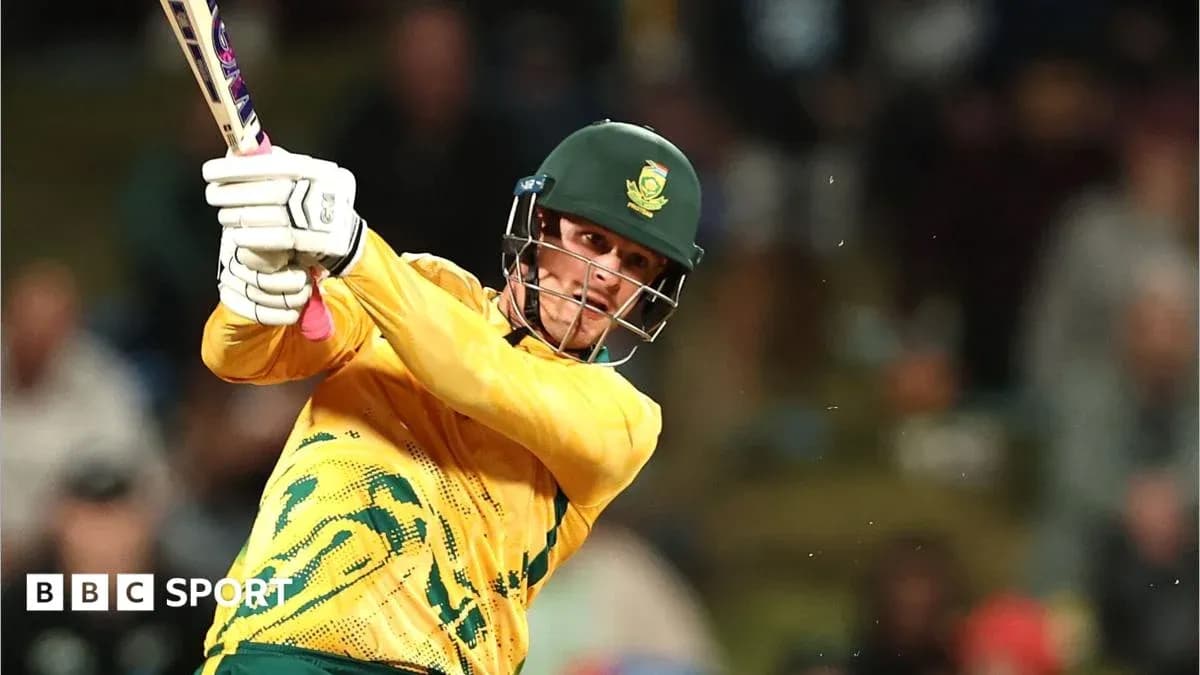 Batter hitting the ball during a cricket match