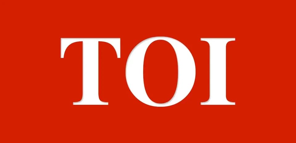 TOI logo on a red background