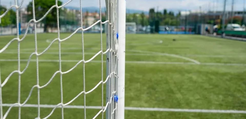 View of goalpost on a soccer field