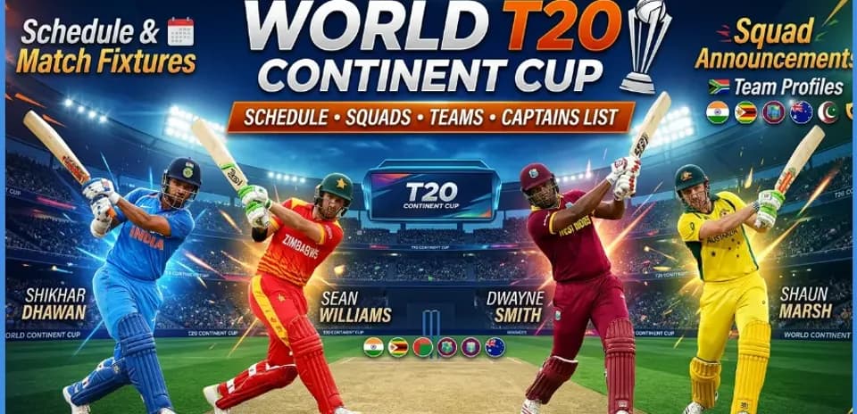 World T20 Continent Cup: Teams, Captains, Squads and Match Schedule