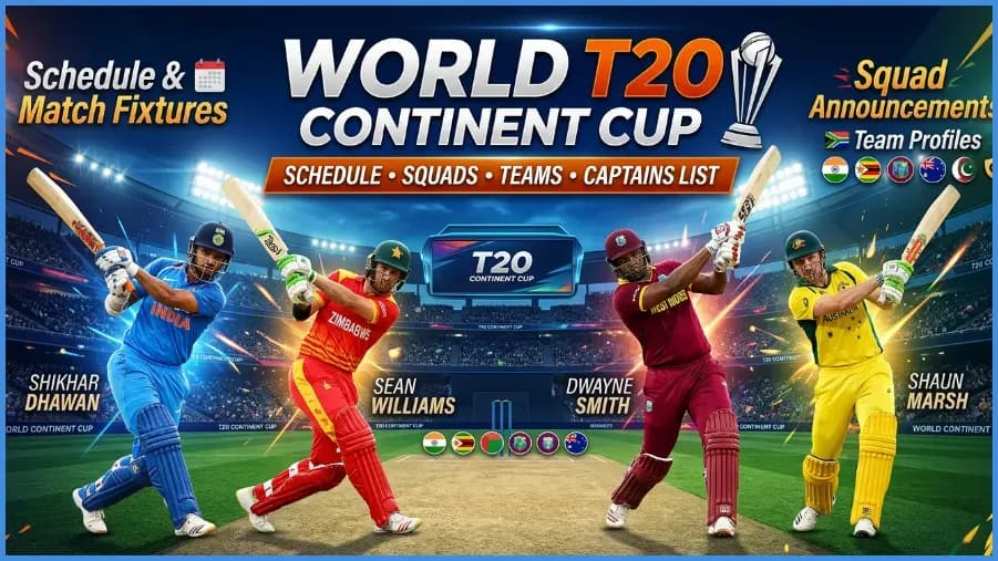 World T20 Continent Cup: Teams, Captains, Squads and Match Schedule